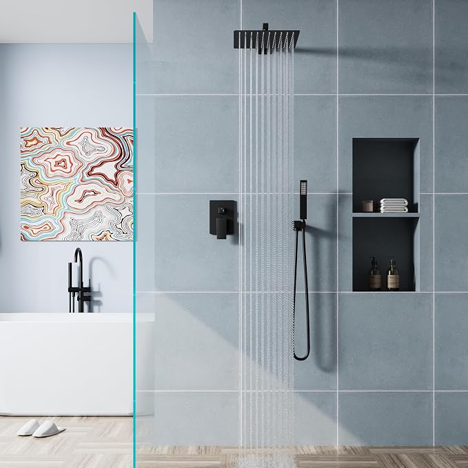 WELLFOR 12-In Wall Mounted Rain Shower Faucet - Image 12