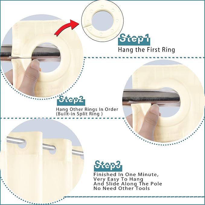 Conbo Mio No Hook Shower Curtain - Image 4