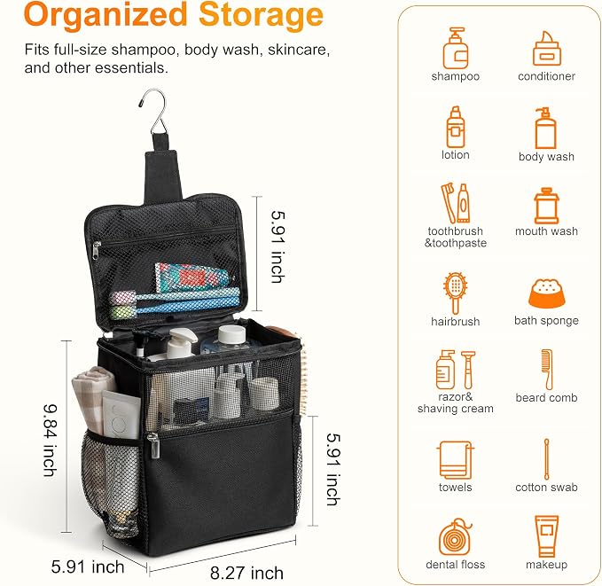 Mesh Shower Caddy Hanging Portable, Bathroom Caddy Organizer - Image 3