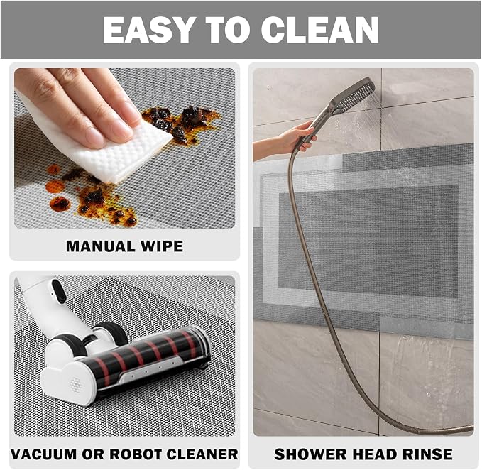 Non Slip Long Bath Mat Bathroom Runner, Rubber Backing Ultra Thin Bathroom Rugs - Image 7