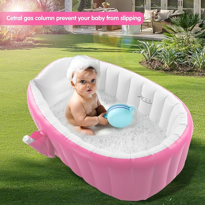 Inflatable Baby Bathtub, Portable Infant Toddler Bathing Tub Non Slip Travel - Image 6