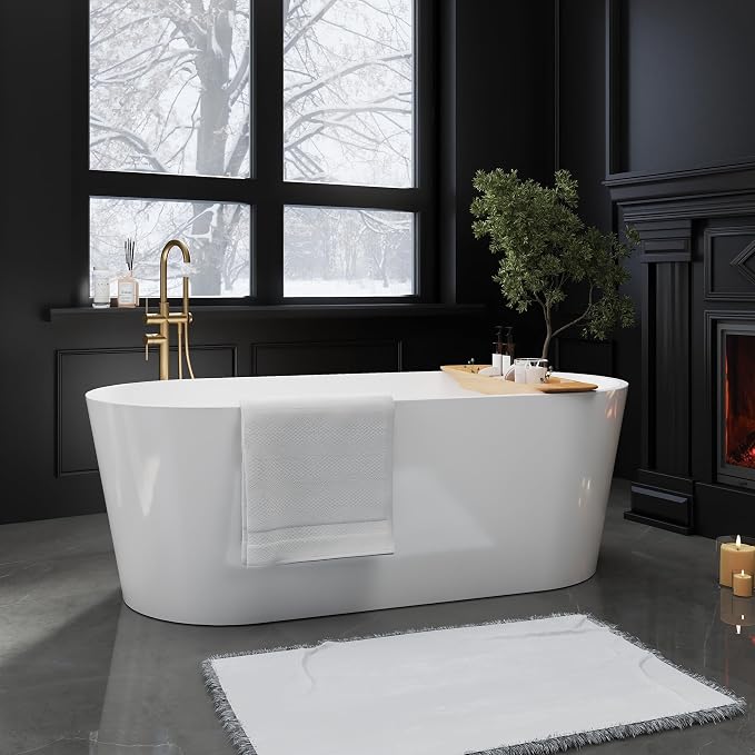 67" Acrylic Freestanding Bathtubs, Stand Alone Tub, Soaking Tubs - Image 4