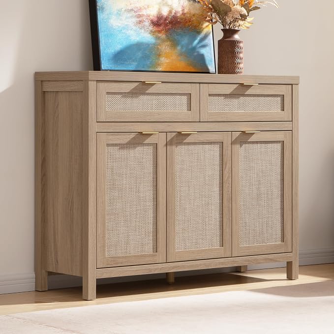 SICOTAS Rattan Sideboard Buffet Cabinet by SICOTAS