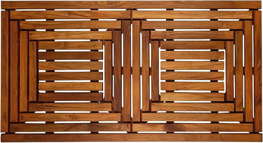 Nordic Style Teak Shower, Bath and Spa Mat | Indoor + Outdoor Use | Non-Slip by NordicStyleTeak