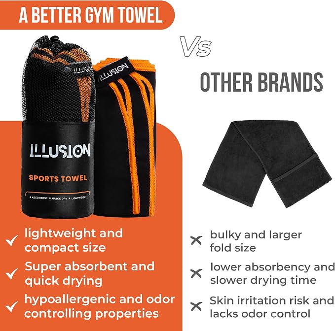 illusion Small Microfiber Gym Towels - Image 4