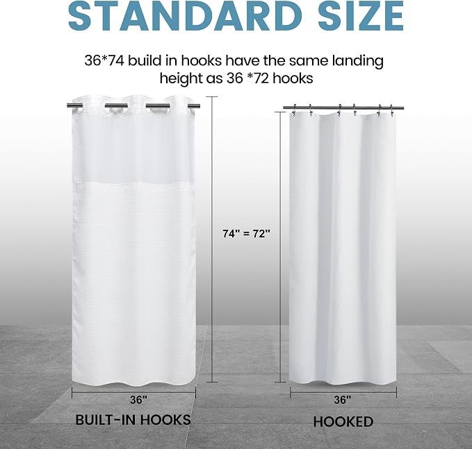 Stall No Hook Shower Curtain - Image 7