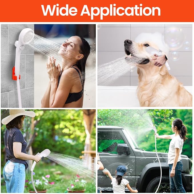 Portable Camping Shower with 2000W Heater, Long-Lasting 7800mAh Rechargeable - Image 2