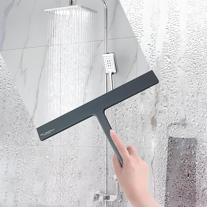 Shower Squeegee for Glass Doors, RICHMIRTH 11" Inch Width Silicone Rubber Blade - Image 5