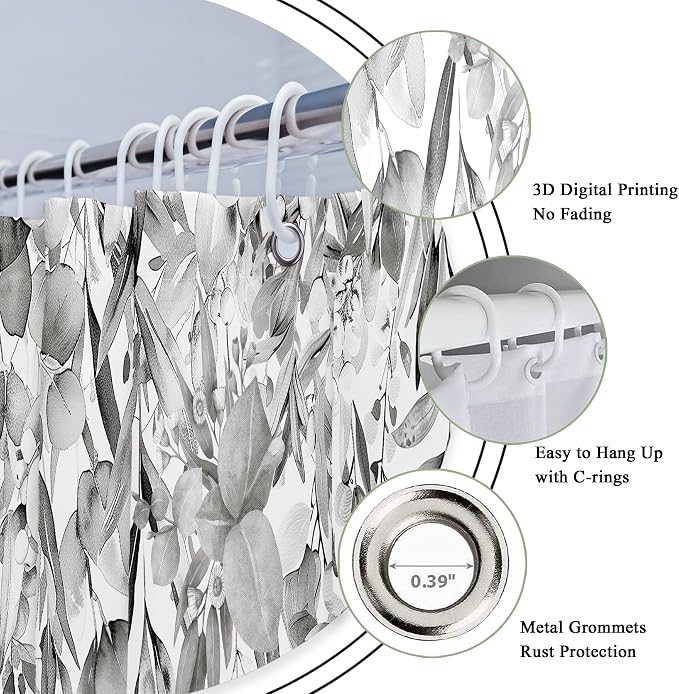 Riyidecor Small Stall Rv Narrow Single Shower Curtain - Image 5