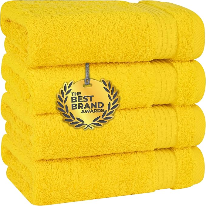 Cotton Paradise Hand Towels for Bathroom, 100% Cotton Turkish 4 Piece Hand by UNITEDHOMETEXTILE