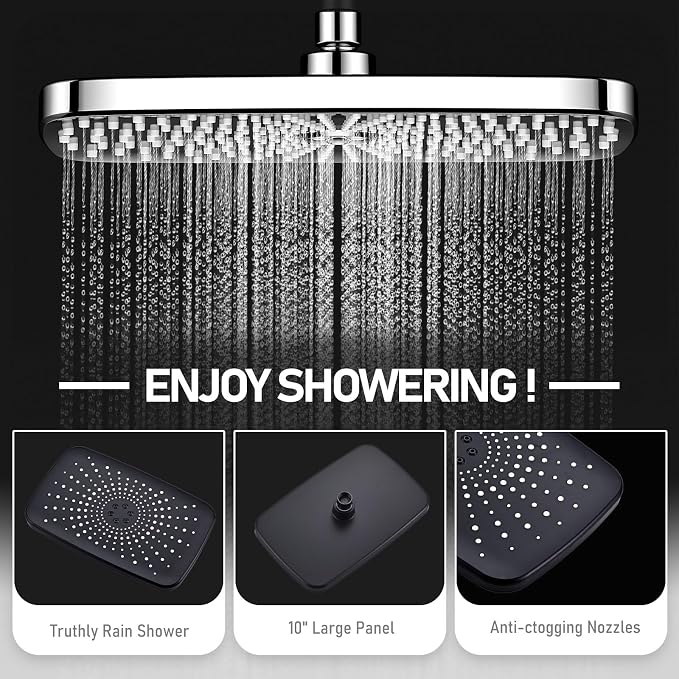 Wide Rain Shower Head With 5 Modes Handheld Showerheads, High Pressure - Image 5