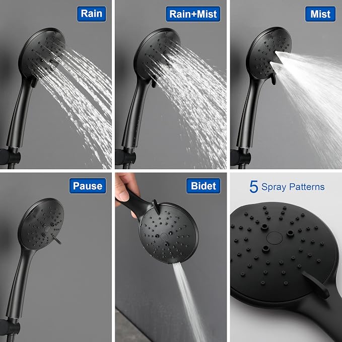 SHAMANDA Shower Faucet Set, Wall Mounted Shower System - Image 3