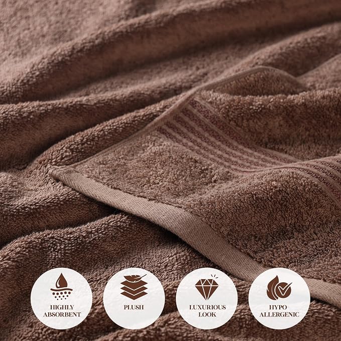 Superior Egyptian Cotton Bath Towel Set, Home Bathroom Towels, Guest Bath - Image 6
