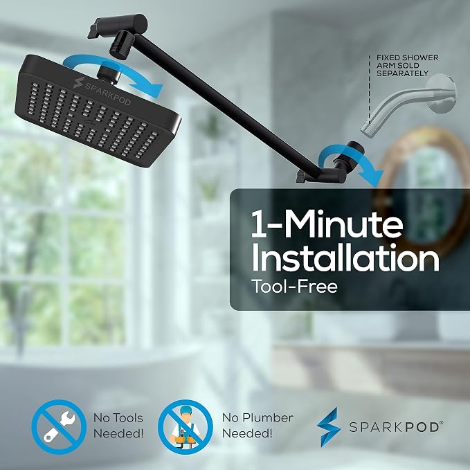 SparkPod Square Rain Shower Head - Image 6