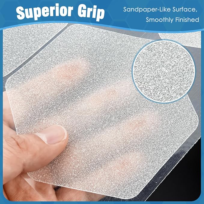 S&X 24 Pcs Anti Slip Shower Stickers, Oversized Non Slip Bathtub Stickers - Image 2