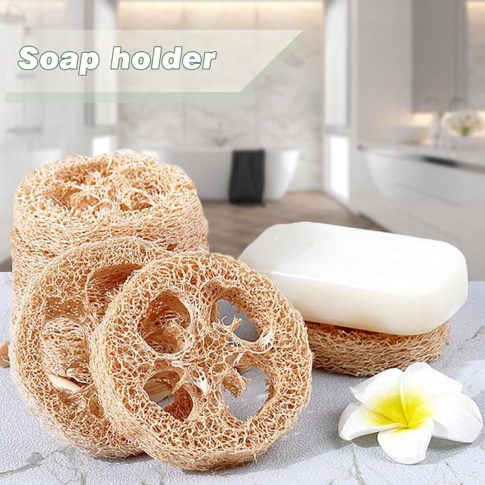 Natural Loofah Slices Cuts for Soap Making-20 Pack Organic Luffa Loofa Sponges - Image 2