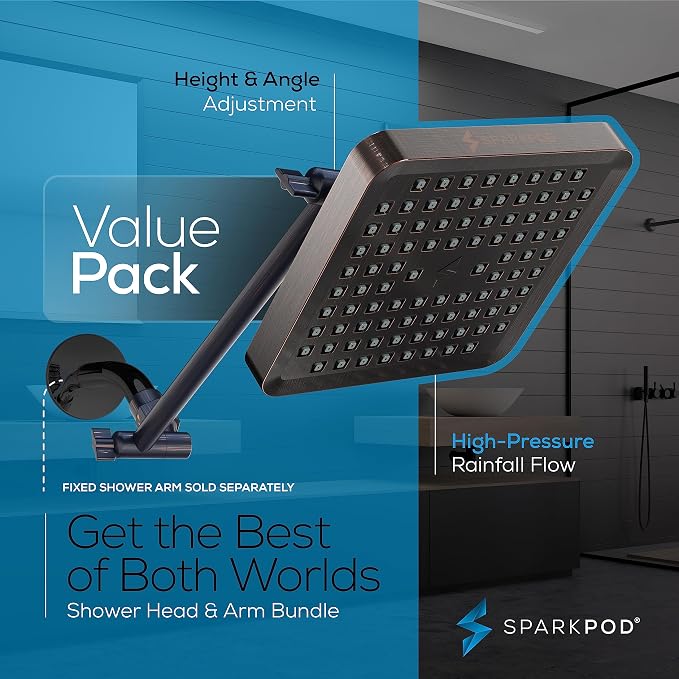 SparkPod Square Rain Shower Head - Image 3
