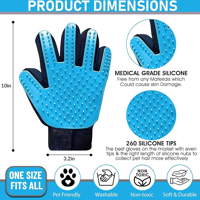 Upgrade Pet Grooming Gloves, Grooming Gloves - Image 2