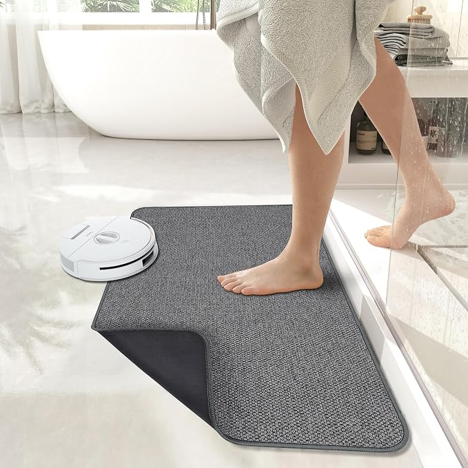 Bath Mat, Ultra Thin Bathroom Rugs, Rubber Bath Mats - Image 6