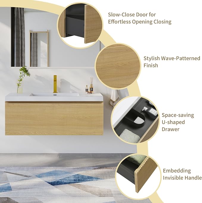42'' Floating Bathroom Vanity - Image 3