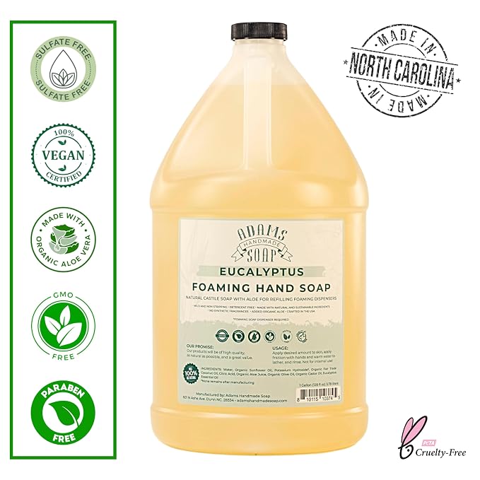 Adams Handmade Soap Liquid Foaming Soap 1 Gal - Image 2