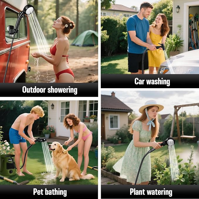 Portable Camping Shower, 6000mAh Rechargeable Shower Pump, Large Capacity - Image 6