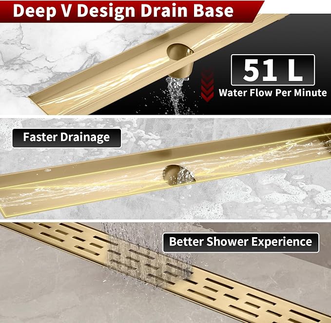 Sharp-tec Linear Shower Drain, 28inch Shower Drain - Image 3