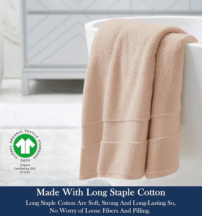Delara Organic Cotton Luxuriously Plush Bath Sheet Pack of 4 | GOTS & OEKO-TEX - Image 3