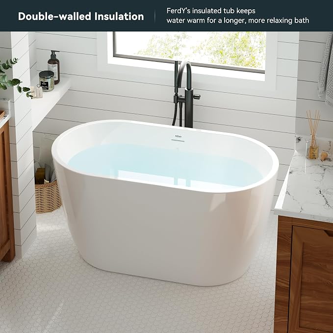 FerdY 47" Bali Acrylic Freestanding Bathtub - Image 5