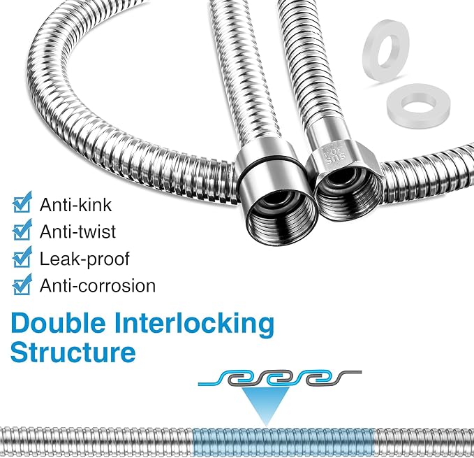 Dreyoo 1 Pack 79 Inch Shower Hose - Image 5
