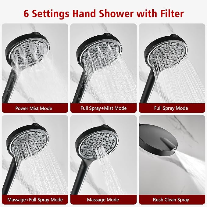 SUMERAIN Matte Black Shower System - Image 6