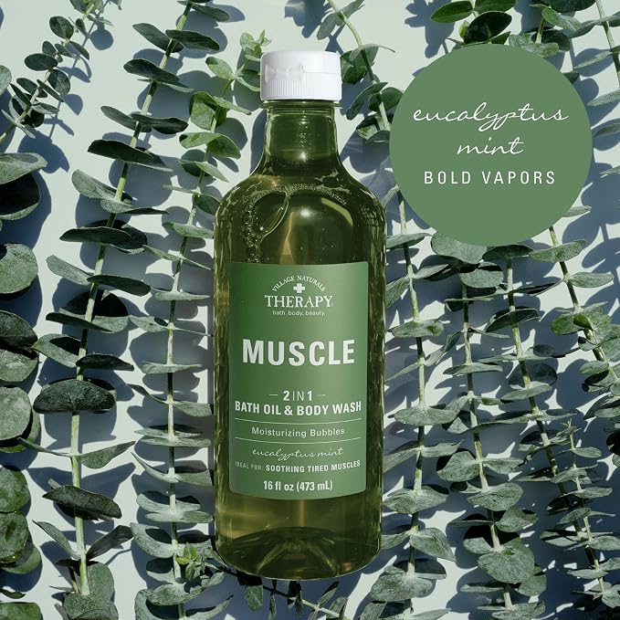 Village Naturals Therapy Muscle Foaming Bath Oil and Body Wash 16 oz. 2 pack - Image 5