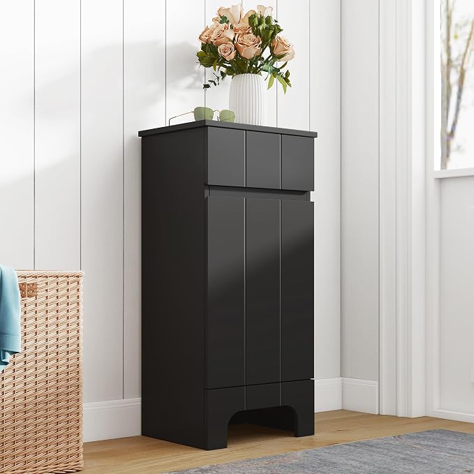 Small Bathroom Cabinet with Adjustable Shelves, Anti-Tip Design, 14.96" L x by VANIRROR