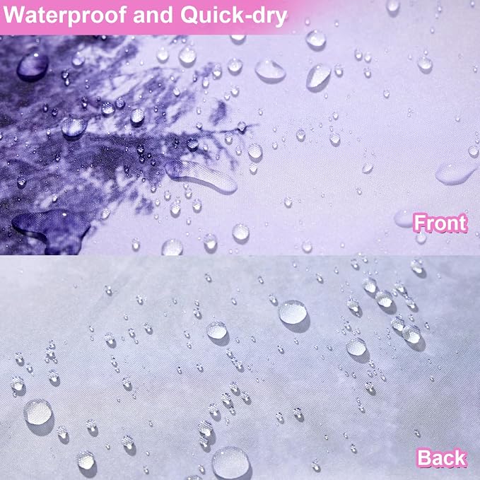 ORTIGIA Purple Misty Forest Shower Curtain - Image 3