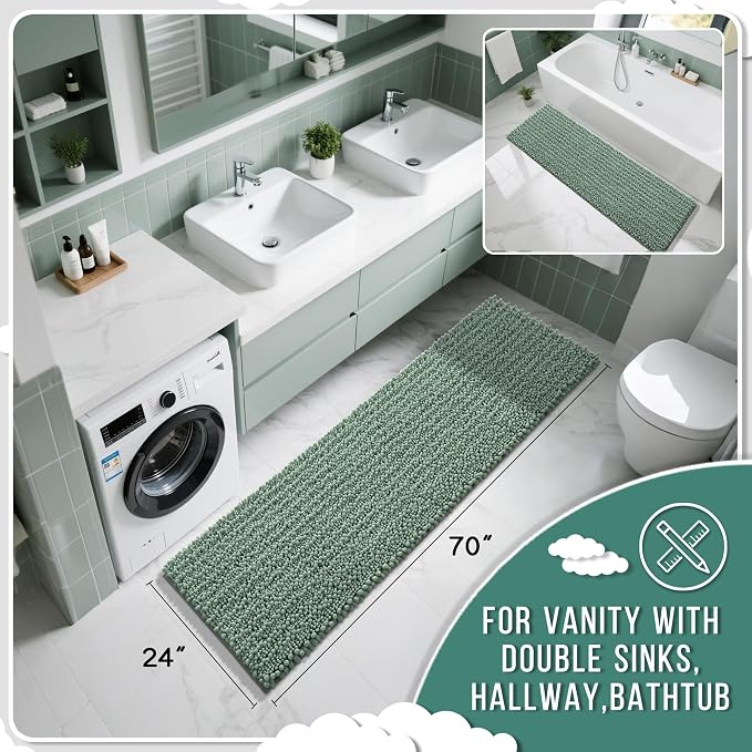 Yimobra Bathroom Runner Rug 70x24 Inch - Image 2