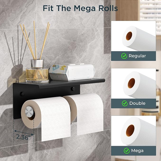 FORIOUS Double Toilet Paper Holder - Image 4