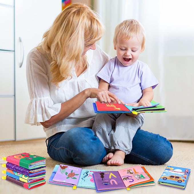 Baby Bath Books, Nontoxic Fabric Soft Baby Cloth Books, Early Education Toys - Image 7