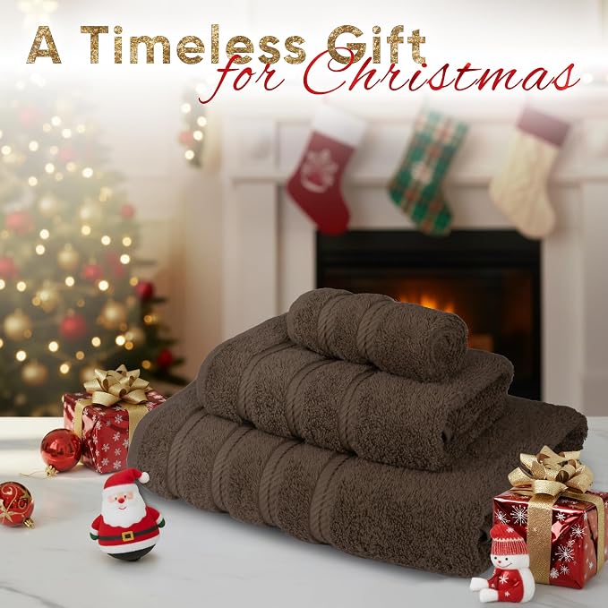 American Soft Linen Premium 3 Piece Towel Set, 1 Bath Towel 1 Hand Towel 1 - Image 2