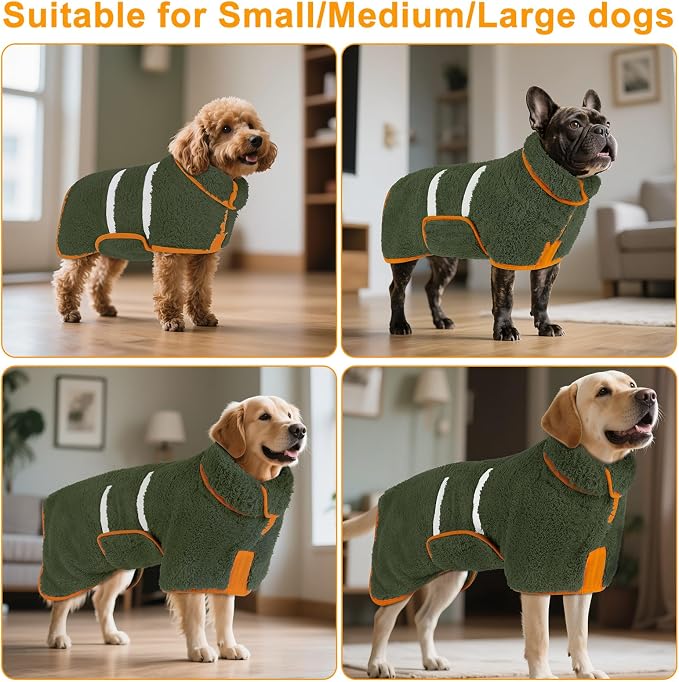 Bienbee Dog Bathrobe, Quick Drying Super Absorbent Dog Robes - Image 5
