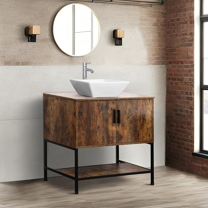 UEV Rustic Brown 36" Bathroom Vanity - Image 3