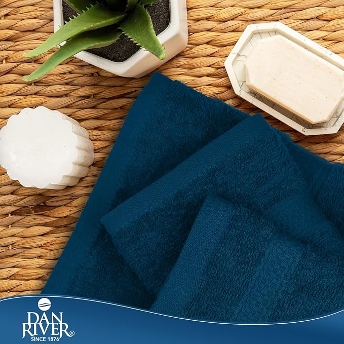DAN RIVER 100% Ring Spun Cotton 3-Piece Towel Set, Bath Towel, Hand Towel and - Image 8