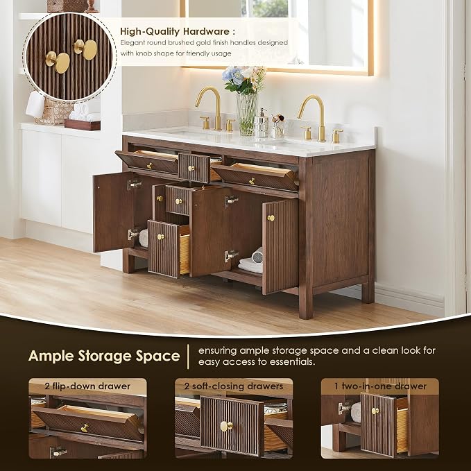 ALTAIR 60 in Bathroom Vanities Double Sink Vanity - Image 5