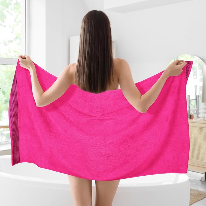 Belizzi Home Cotton 2 Pack Oversized Bath Sheet 35 x 70, Large Bath Sheet - Image 3