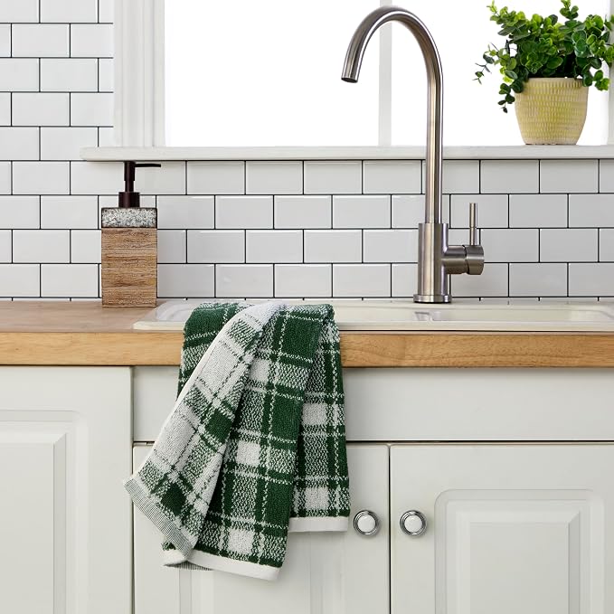 SKL Home Buffalo Plaid 100% Cotton Jacquard 2pc Hand Towel Set, Reversible - Image 3