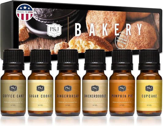 P&J Trading Bakery Set of 6 Fragrance Oils by PJTrading