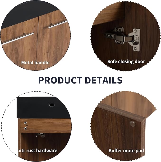 60” Wall Mounted Bathroom Vanity, Bathroom Cabinet - Image 5