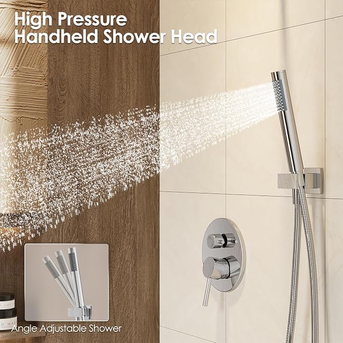 Gabrylly Shower System, Wall Mounted Shower Faucets Set - Image 4