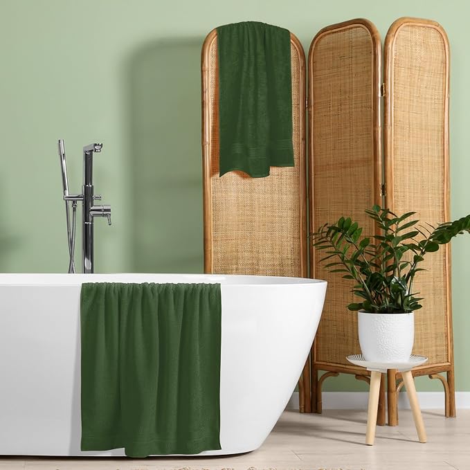BELZZI Home Ultra Soft 4 Pack Oversized Bath Towel Set 27x54, Cotton Compact - Image 5