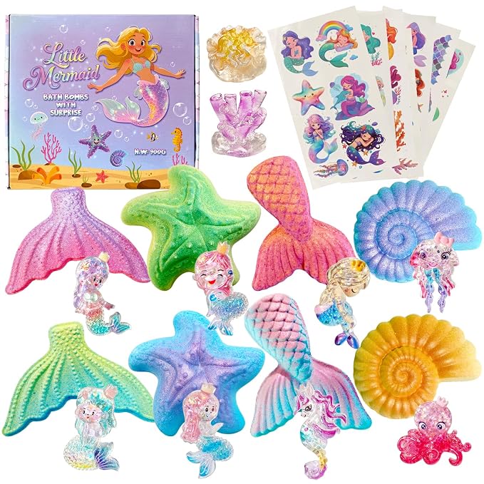 Mermaid Bath Bombs for Kids by clearandfresh