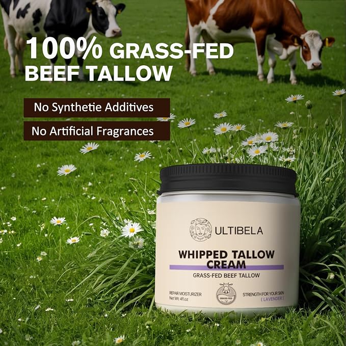 Beef Tallow for Skin, 100% Grass-Fed Whipped Tallow and Honey Balm for Body ＆ - Image 2